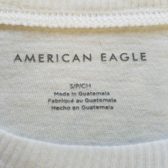 American Eagle White Graphic Tee Call Me - Picture 7 of 8